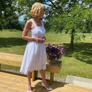 SUMMER SALE Vineyard Vines White Eyelet Dress.